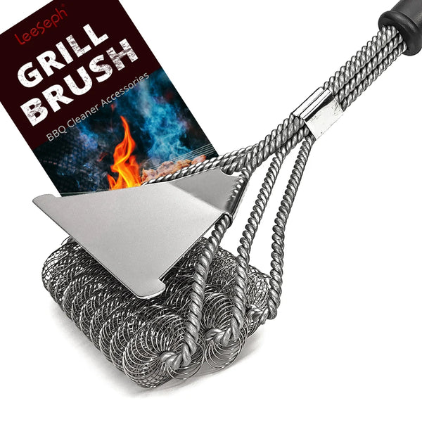Safe Grill Brush – Bristle-Free Stainless Steel BBQ Cleaner