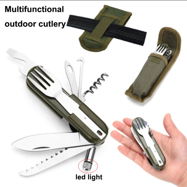 2022 Portable Folding Camping Cutlery Set
