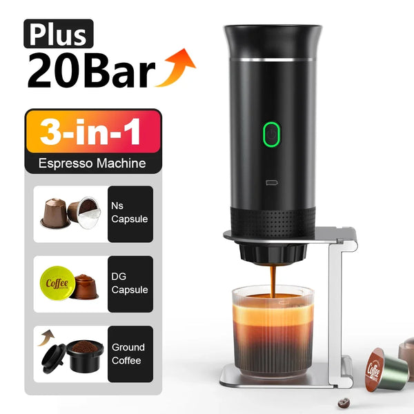 Wireless Portable Espresso Coffee Maker 3-in-1