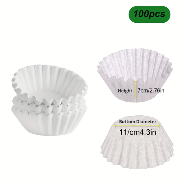 50/100PCS Coffee Filter Paper for Drip & Pot Machines