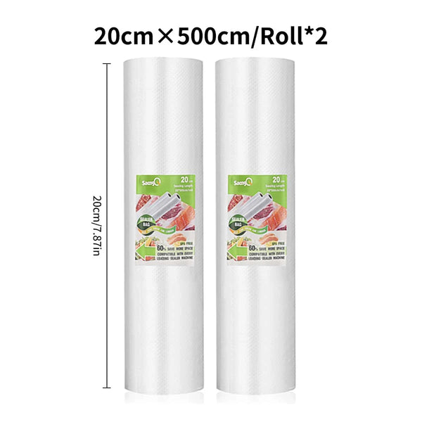 2-Pack Vacuum Sealer Rolls – 500cm Textured Food Storage