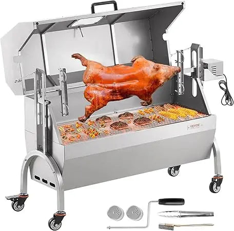 46" Rotisserie Charcoal Grill with Electric Motor