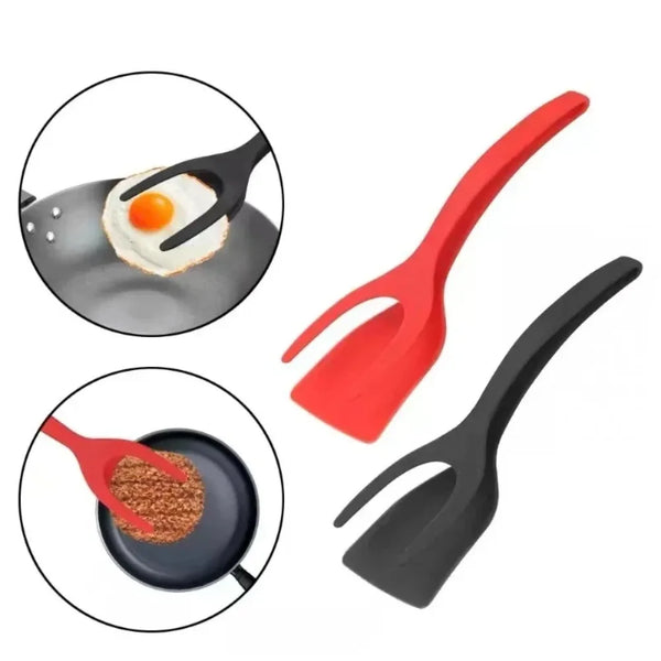 2-in-1 Spatula Tongs – Multi-Function Food Flipper & Kitchen Tool