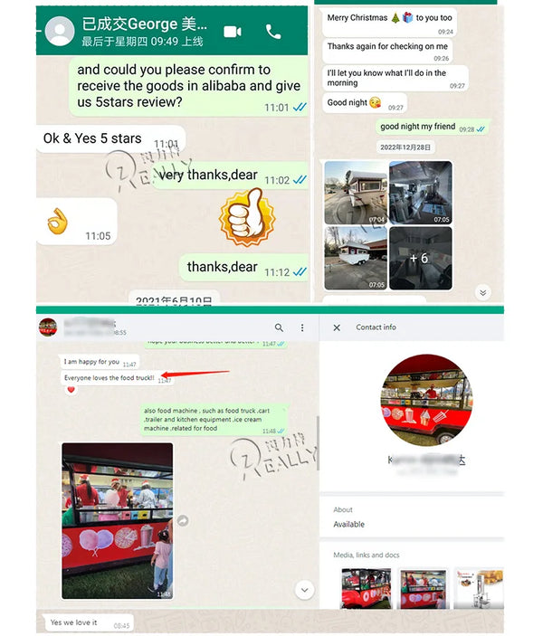 Stainless Steel Mobile Food Truck & Ice Cream Cart