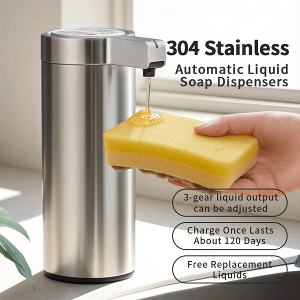 Automatic Soap Dispenser – Stainless Steel Rechargeable Touchless Sensor Pump