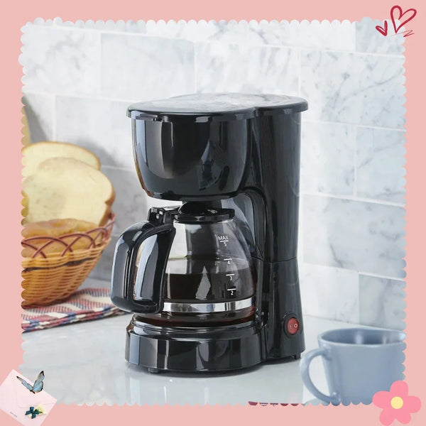 Black 5-Cup Drip Coffee Maker