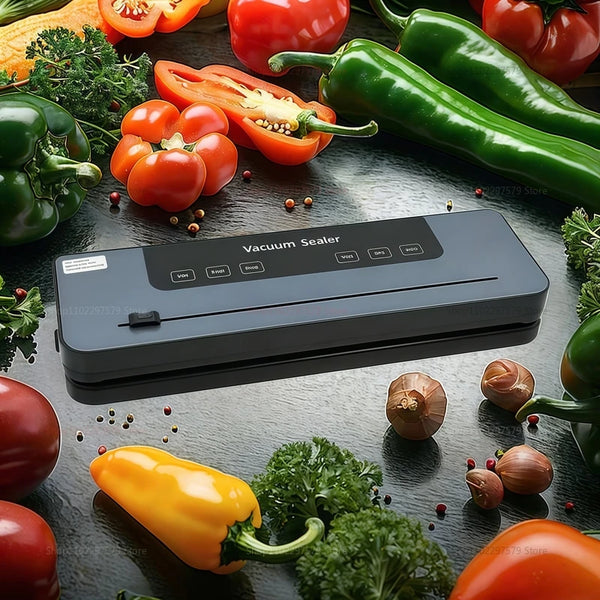 Electric Vacuum Sealer with Cutter – Dry/Wet Food Storage