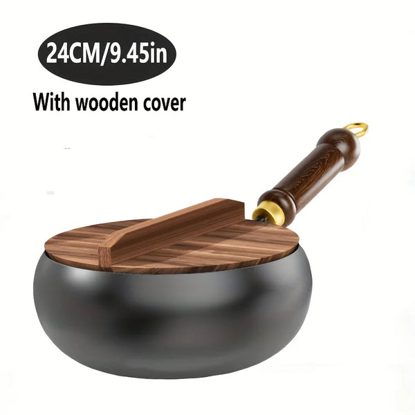 Handmade Iron Wok – Large-Bellied Non-Stick Pan