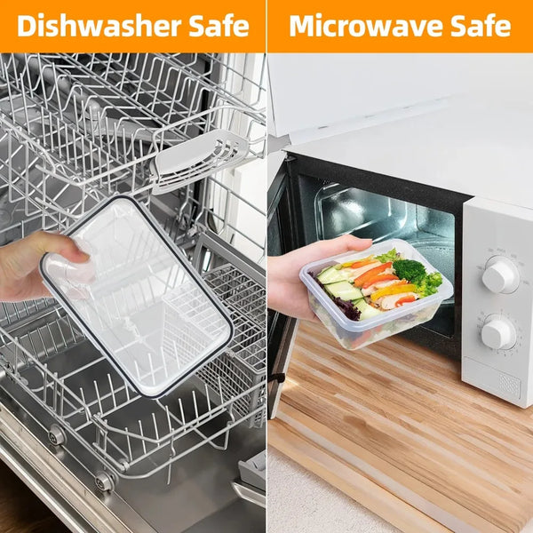 50-Piece Food Storage Container Set – Plastic Meal Prep & Pantry Organizer