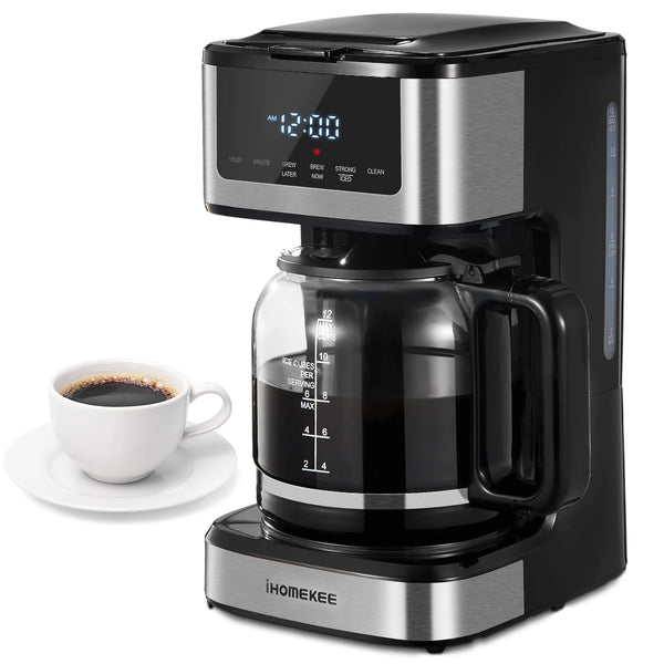 12-Cup Programmable Drip Coffee Maker with Iced Coffee Function