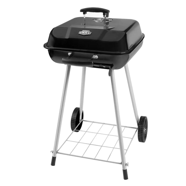 17.5" Charcoal Grill with Wheels – Black
