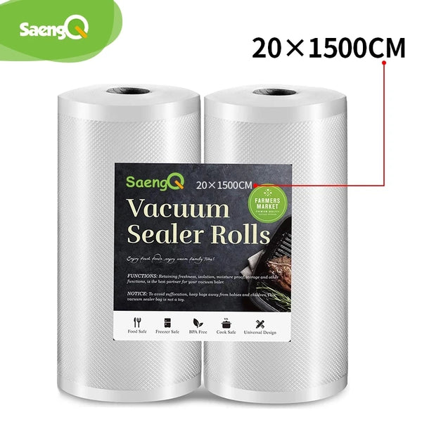 saengQ Vacuum Sealer Rolls – 12–30cm x 1500cm